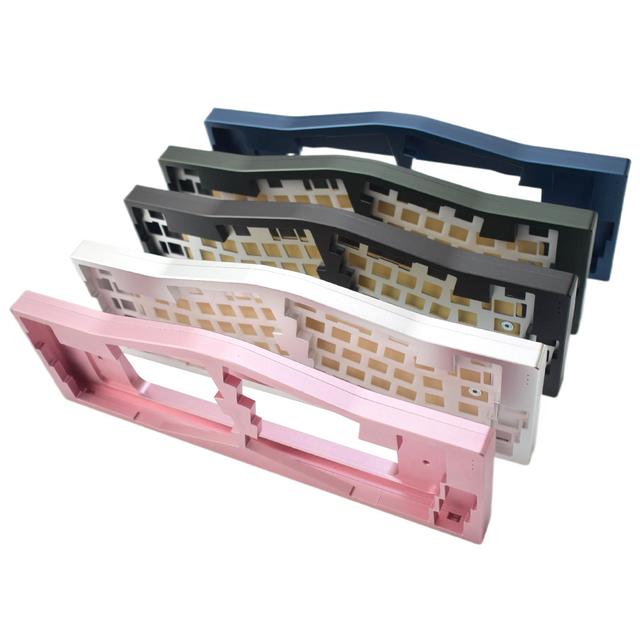 Custom Multicolor Anodizing Mechanical Aluminum Case Plate CNC Machining Keyboard